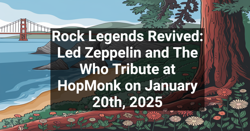 Rock Legends Revived: Led Zeppelin and The Who Tribute at HopMonk on January 20th, 2025